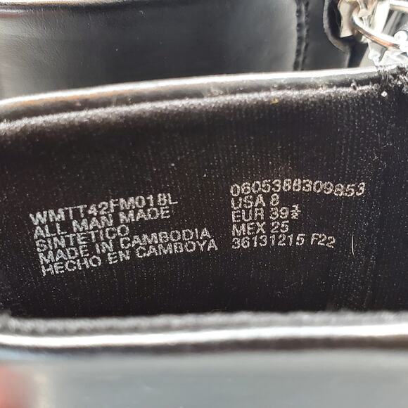 NWT Time and Tru Women's Square Toe Sz 8 Dress Boots WMTT42fM018l Booties Black - Picture 8 of 12